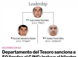 Departamento del Tesoro sanciona a más de 50 sujetos y empresas ligadas al CJNG; incluye al hijastro de “El Mencho”.
