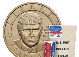 Salen a la venta monedas conmemorativas de un dólar con el rostro de Trump.