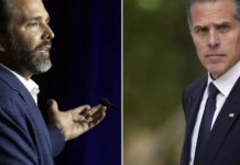 Dos senadores respaldan la petición de investigar a Donald Trump Jr. y a Hunter Biden.