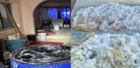 Arrestan a cinco sujetos de Sinaloa tras el desmantelamiento de laboratorio clandestino de metanfetamina en California.